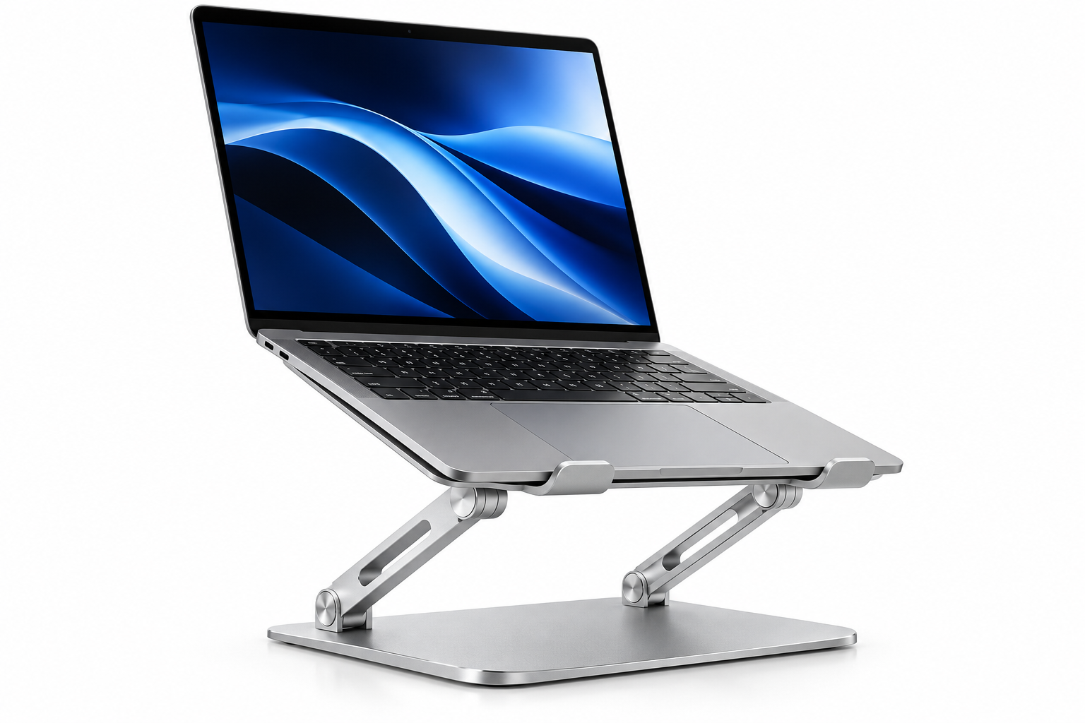 Adjustable aluminum laptop stand